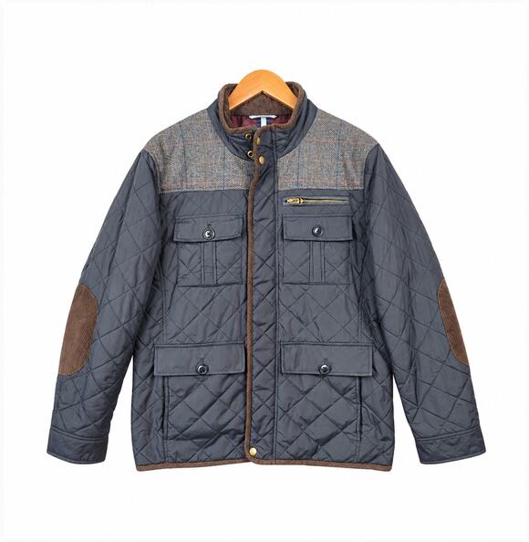 Cole Haan Other - Cole Haan Men’s Small Quilted Field Jacket Herringbone Elbow Patch Heritage